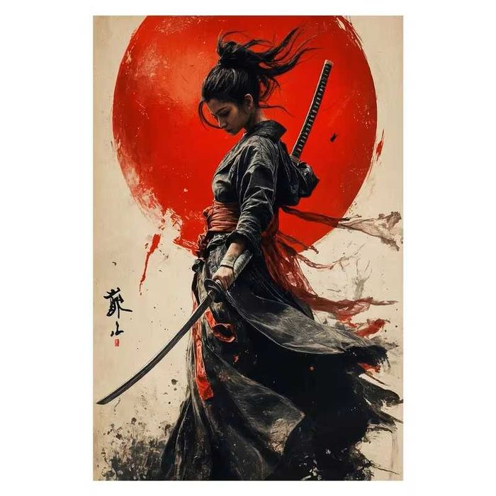 Kobieta wojowniczka z mieczem, tradycyjny