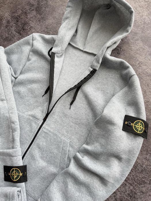 Спортивний костюм STONE ISLAND зима сірий