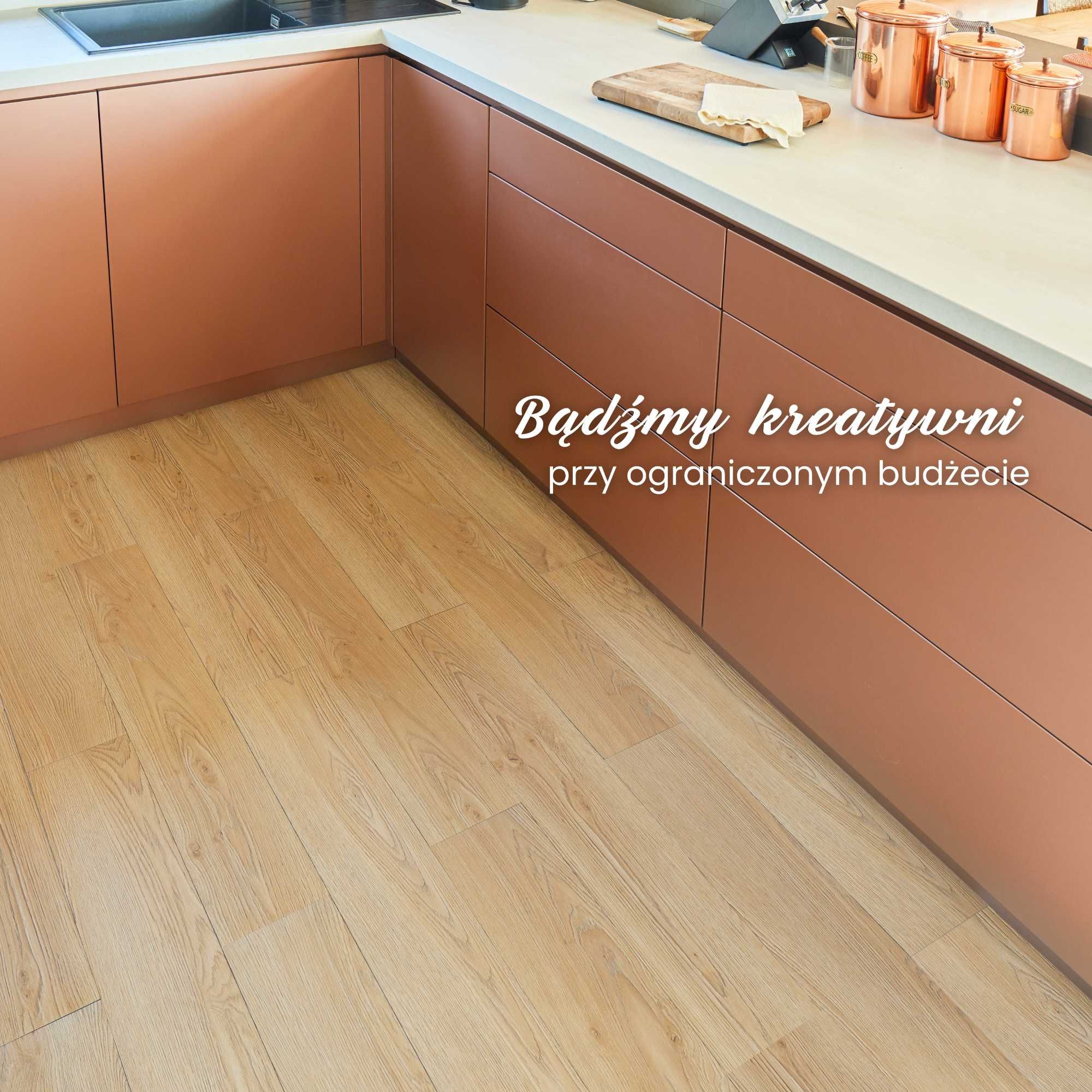 Panele Winylowe Samoprzylepne 5m² MIODOWY DĄB Deski parkiet panel