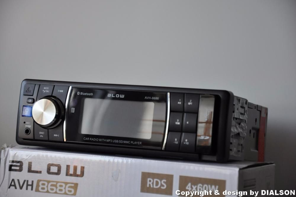Nowe radio samochodwe BLOW MP3 USB SD AUX RDS Bluetooth 4x 60W FV 23%