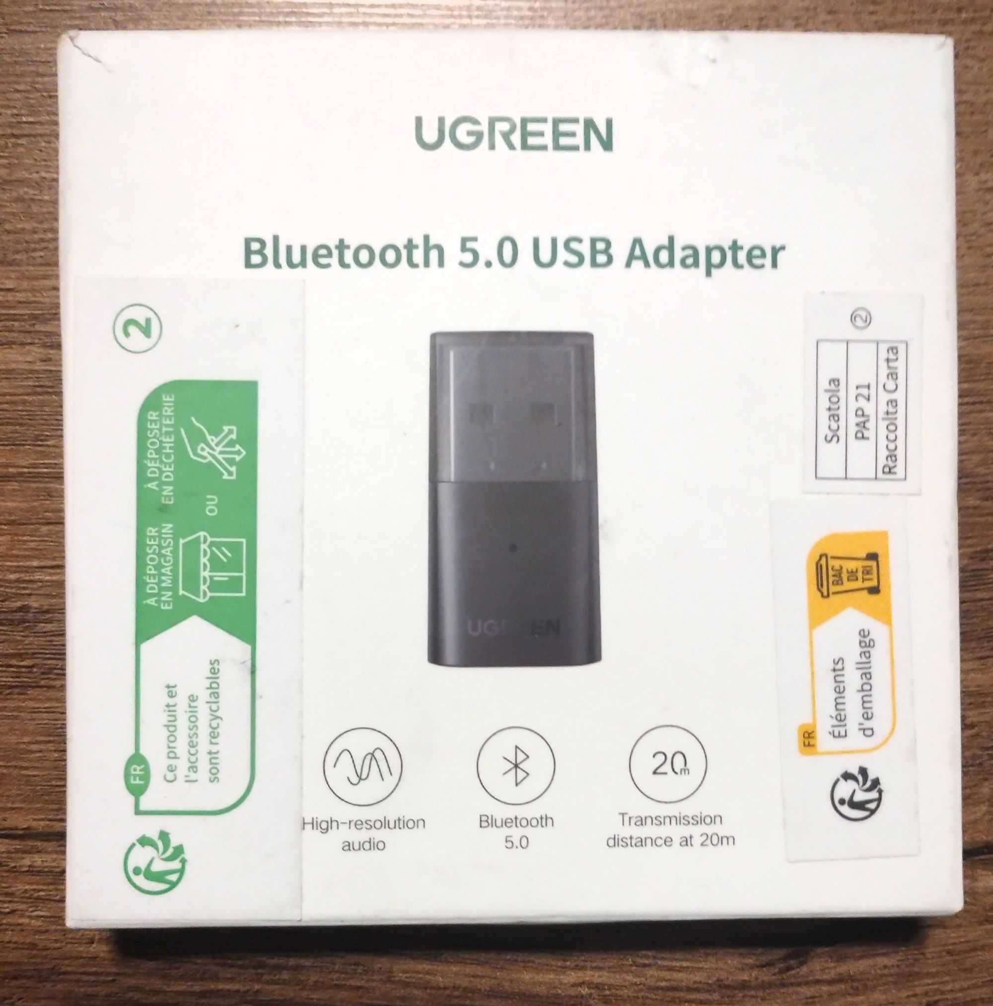 Adapter Bluetooth 5.0 UGREEN CM390  DO 30M