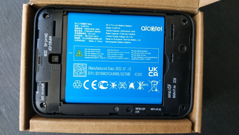 Alcatel R228T 4G+ LTE CAT6 роутер 4G+ Работа на 2х часто