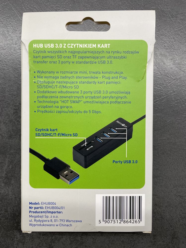 Czytnik kart SD i USB nowy