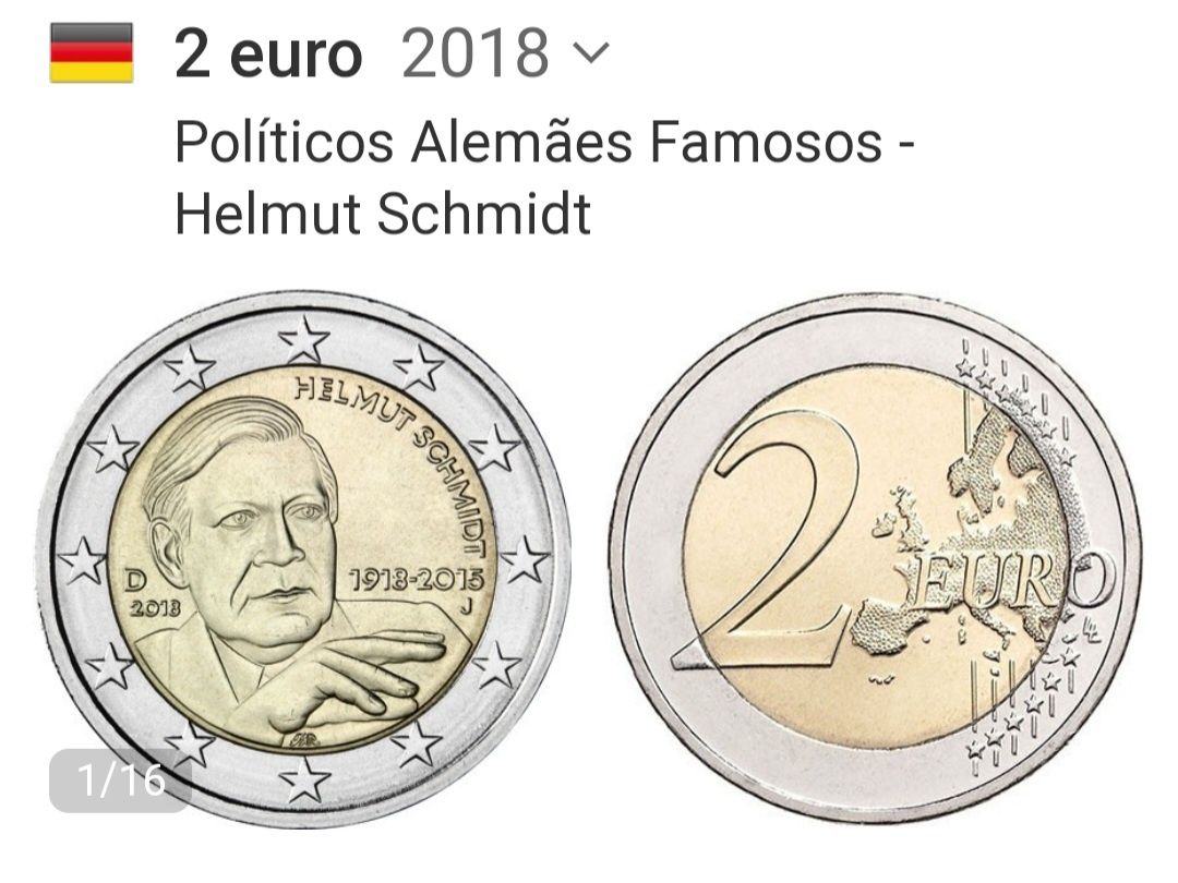 Moeda 2 euros, Alemanha 2018