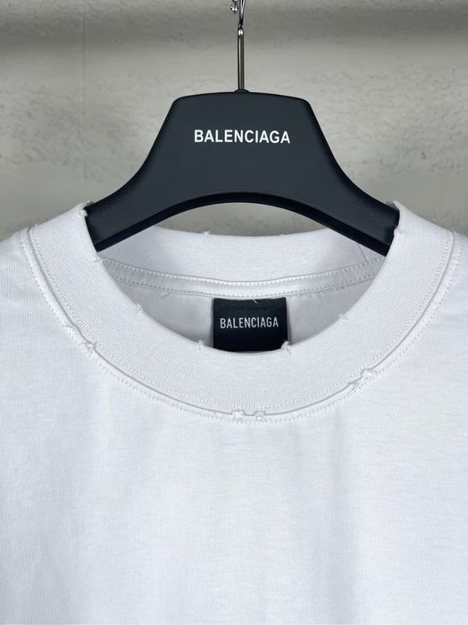 BALENCIAGA tape type футболка мужская оригинал унисекс белая