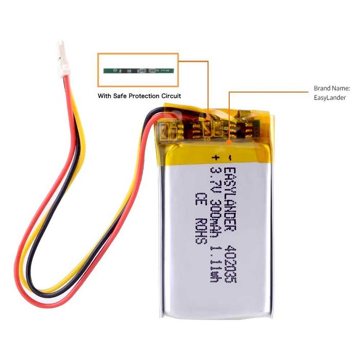 Акумулятор відеореєстратора 70mai 1S (Midrive D06) M300 402035 300mAh