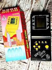 Czarna mała konsola podróżna dla dziecka zabawka Tetris