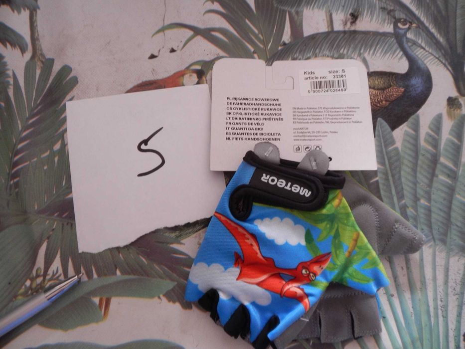 Wyprzedaż->Rękawiczki rowerowe Meteor Kids S Dinosaur