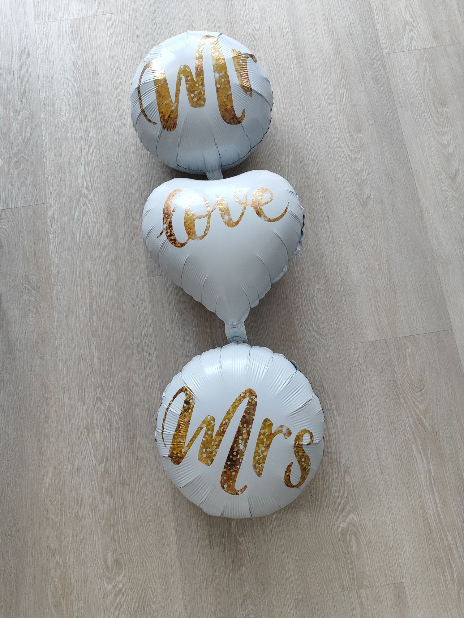 Balony ślubne dekoracja Mrs & Mr love miłość wesele boho serce weeding