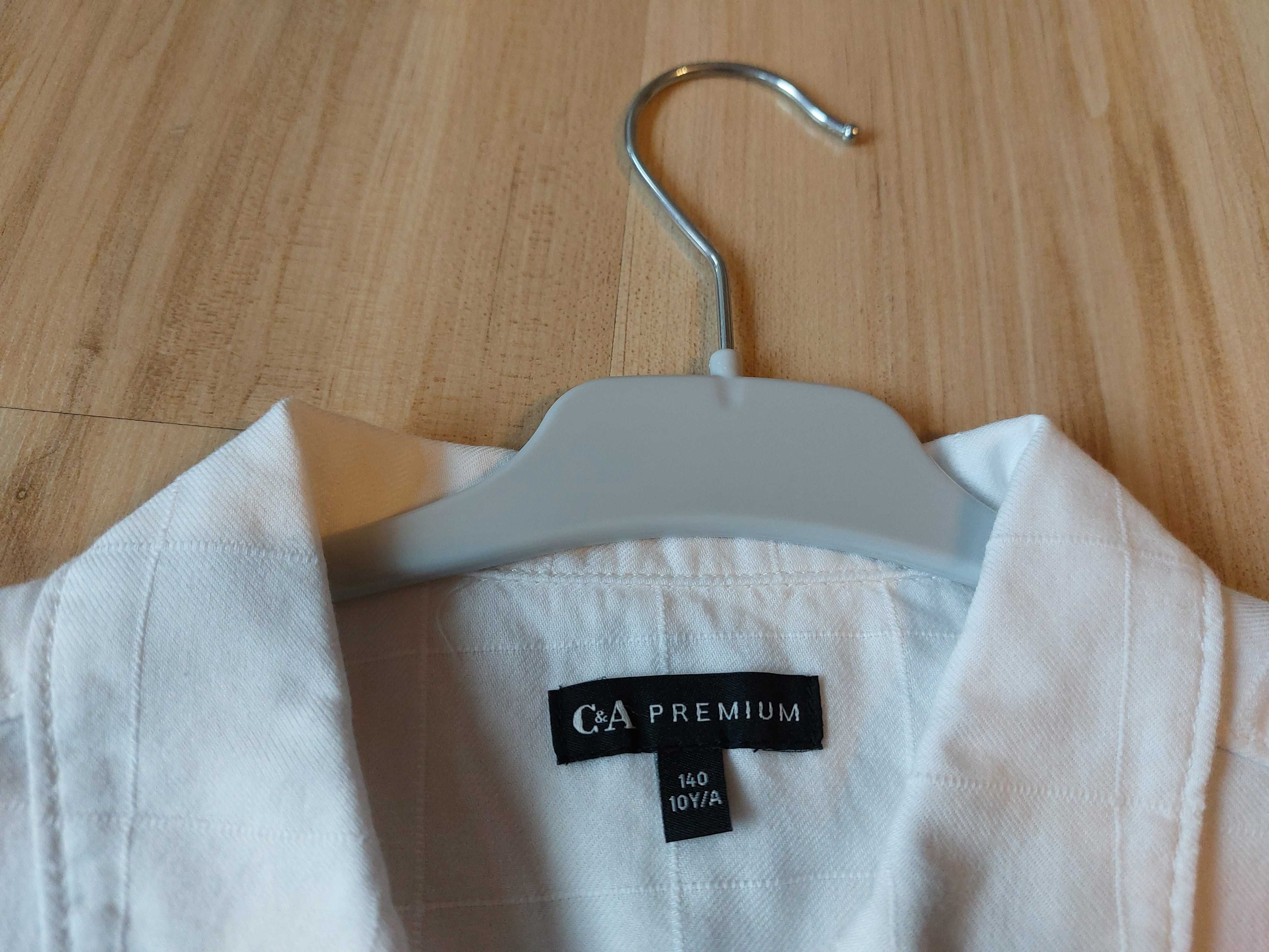 Elegancka koszula biała C&A Premium 140 cm NOWA