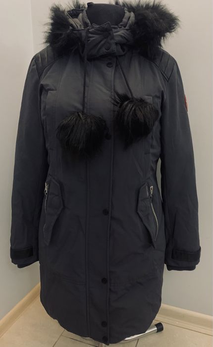 Khujo markowa kurtka / płaszcz Parka damska, grafit  Extra stan r. L i