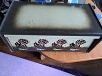 Metalowy chlebak retro prl