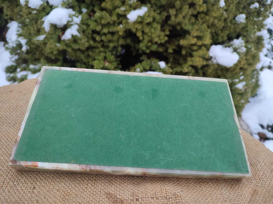 Kalendarz wieczny  na biurko podstawka pod pióro - marmur