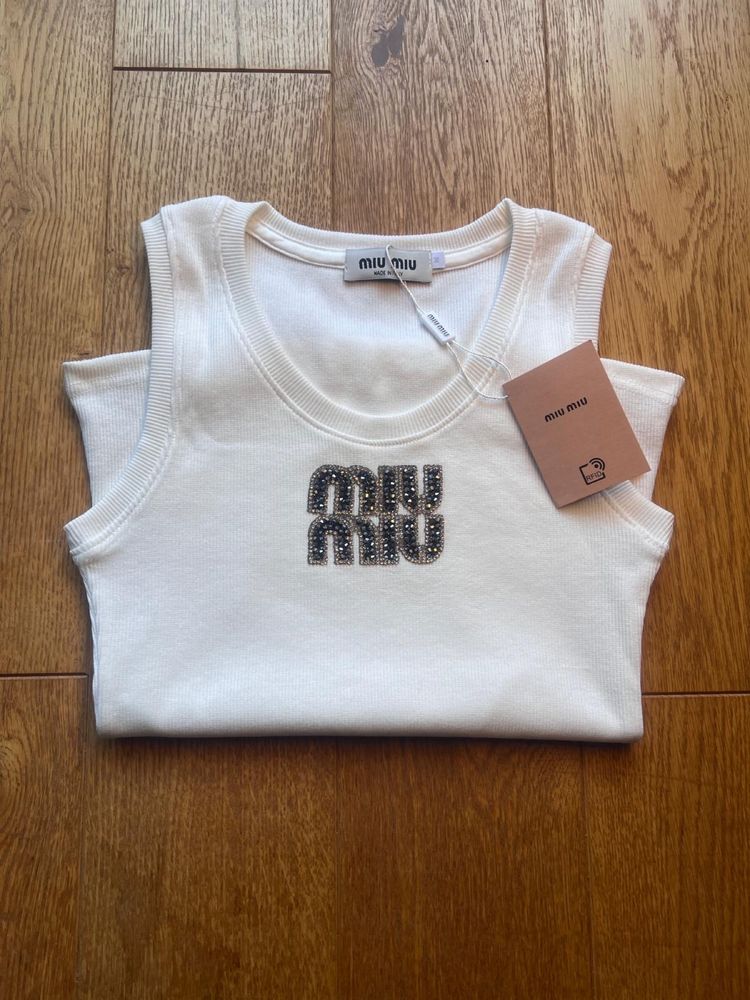Top Miu Miu bialy