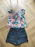 Bluzeczka hiszpanka 36 S w kwiaty wyspa h&M Hampton republic XS kwiaty