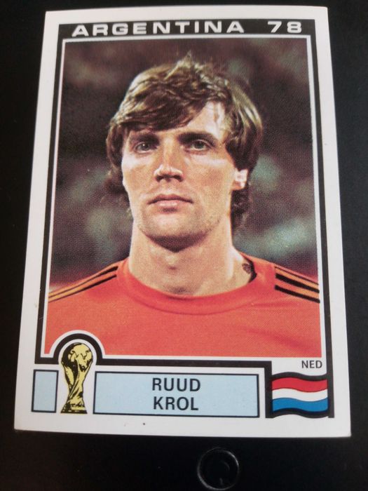 Cromo Panini World Cup Story de Ruud Krol no Mundial 78 na Argentina