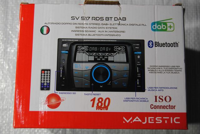 Radio Samochodowe 2DIN FM DAB USB Bluetooth 180W czarny SV-517 RDS