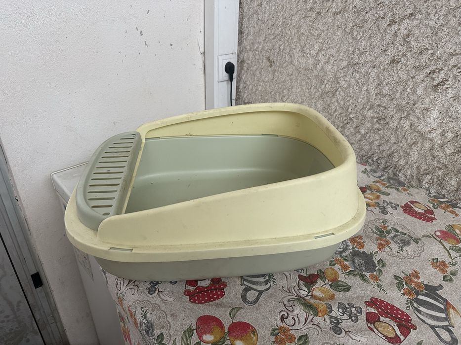 Caixa de areia nova para gato so ta um pouco soja