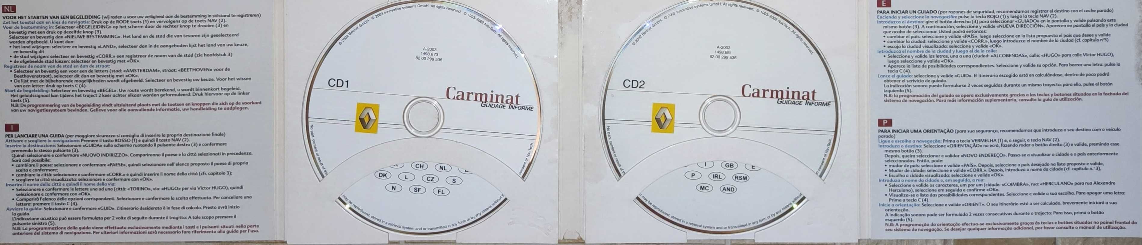 RENAULT - CD's GPS Navegação Carminat Informé