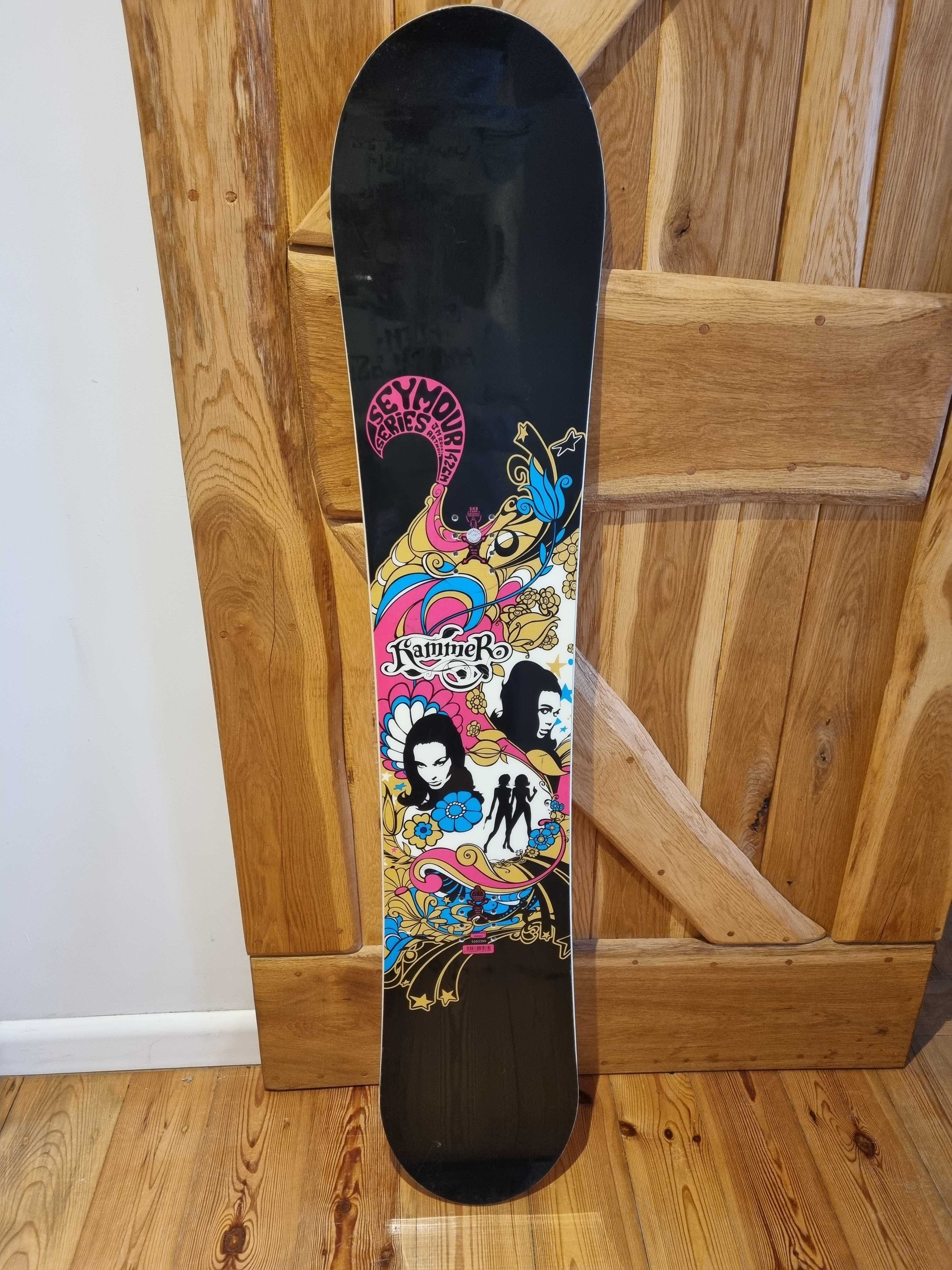 Deska snowboard HAMMER damska 142+zapięciaDRAKE i buty SALOMON 23,5 cm