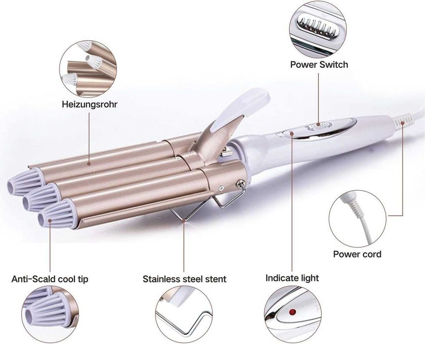 Керамічна плойка для волосся TOP4EVER  22mm