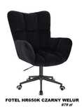 Fotel HR650K czarny welur