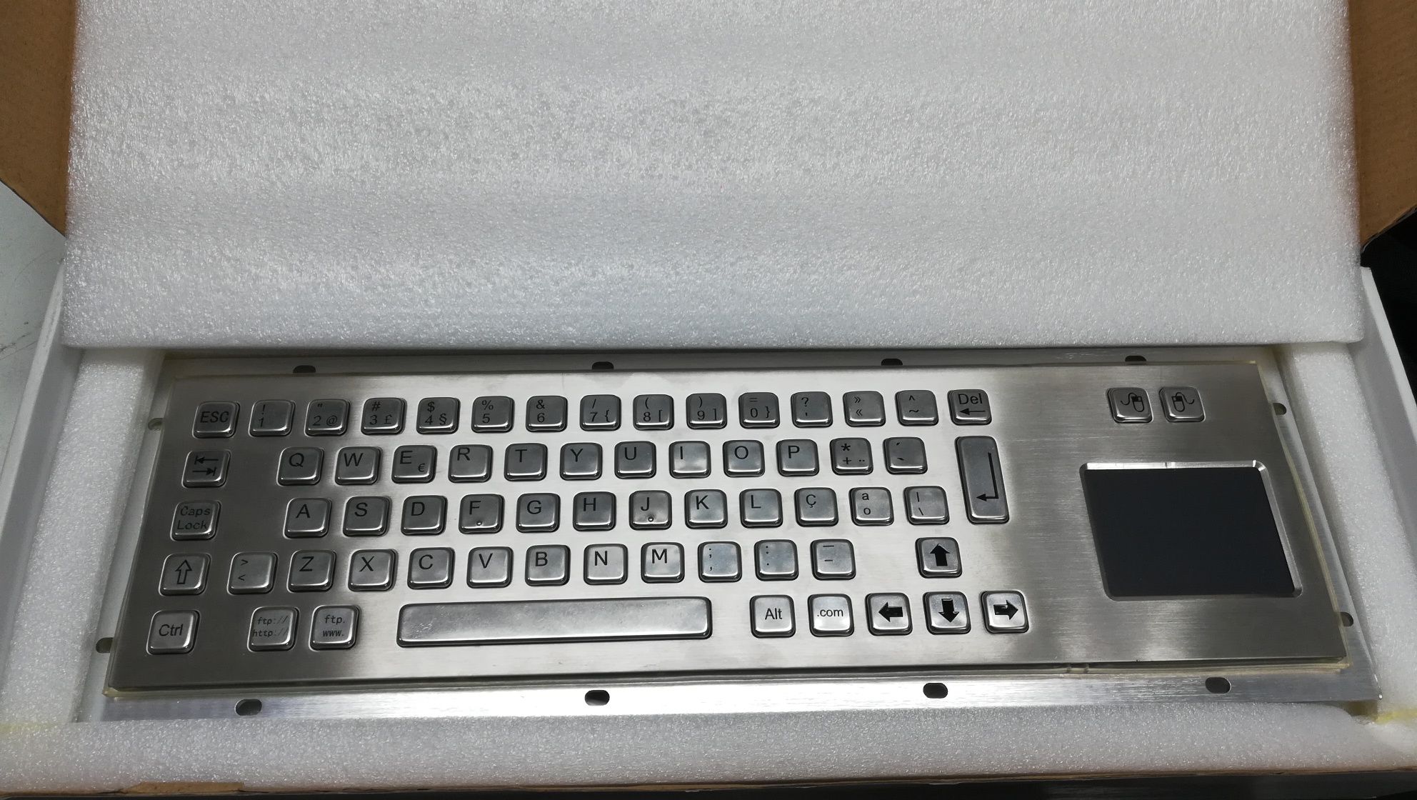 Teclado keyboard PC metal Aço Inox