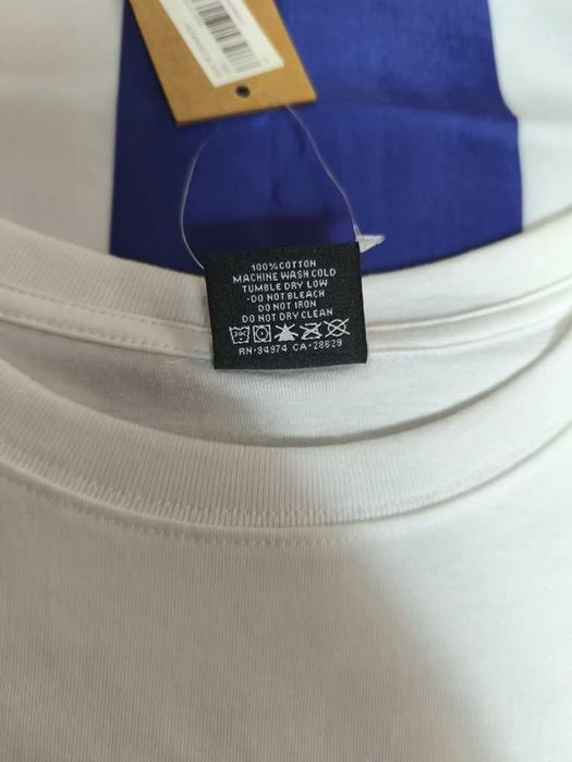 Stussy,Męska biała koszulka z nadrukiem letnim, rozmiar L