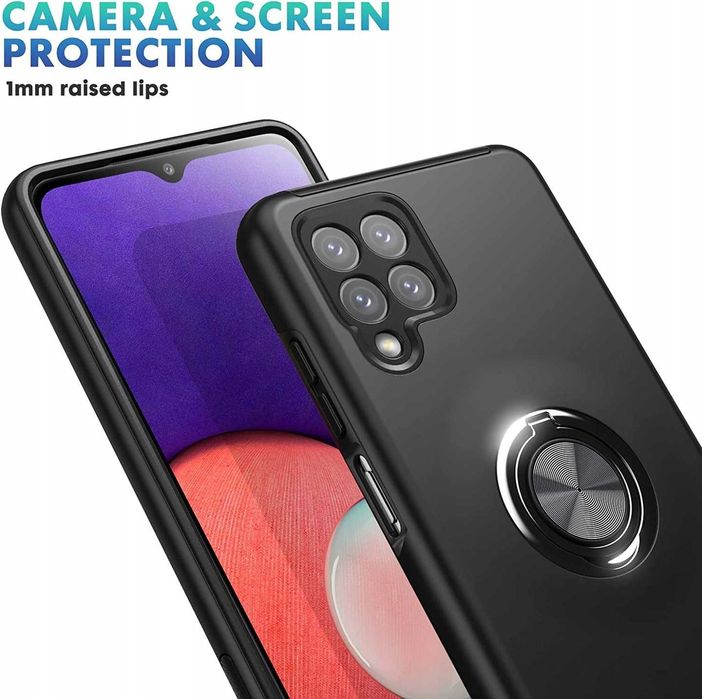 Plecki Etui Samsung Galaxy A22 Czarne + 2 szkła