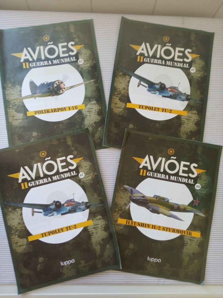Coleção de 4 AVIÕES + Fascículos