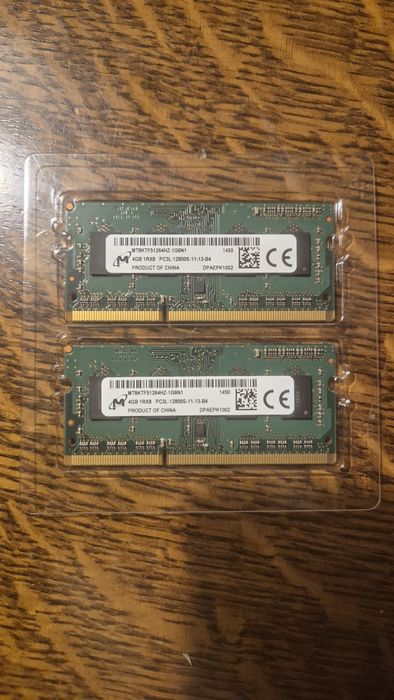 2 kości pamięci do laptopa DDR3 4 GB