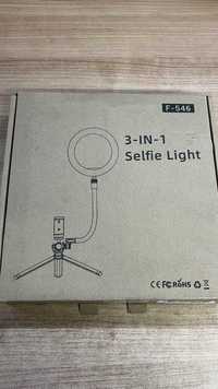 selfie ring lampa pierścieniowa 3w1 zasilana usb