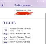 Bilety lotnicze Warszawa kutaisi 15-20 sierpnia wizzair