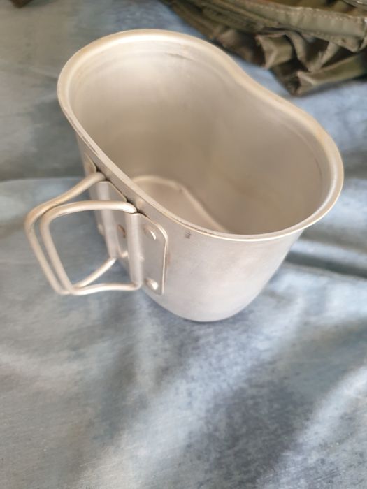 Cantil USA Militar Campismo Messe Aluminio Garrafa Panela