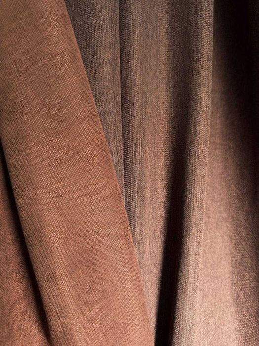 Комплект двосторонніх штор, льон шоколадний