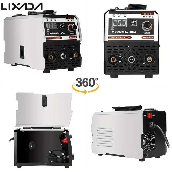 F1309 Máquina soldar 160A MIG 2 Em 1,Soldador MIG  Display Digital LED
