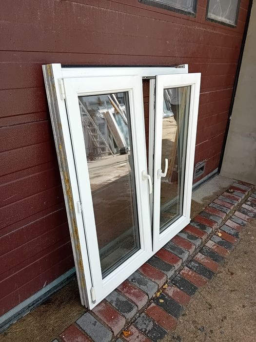 Okna 118x127 PCV plastikowe okno dwuskrzydłowe DOWÓZ CAŁY KRAJ