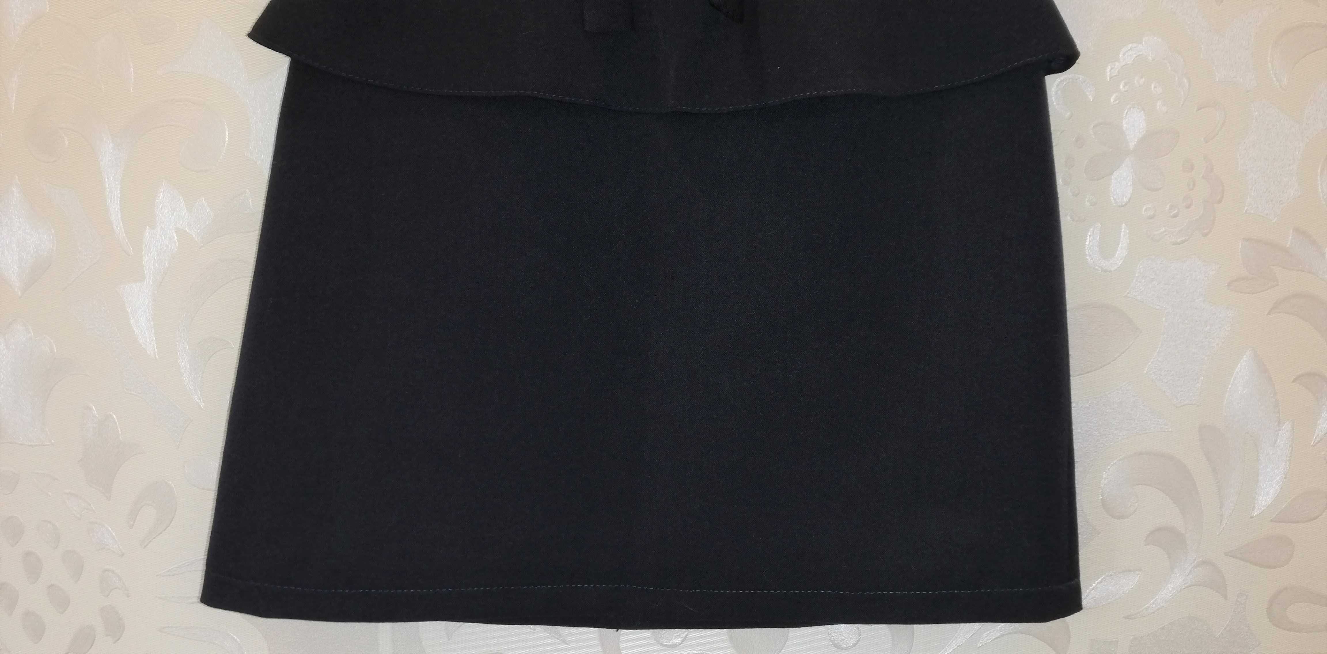 Юбка Albero школьная черная рост 128 см регулируемый пояс подкладка