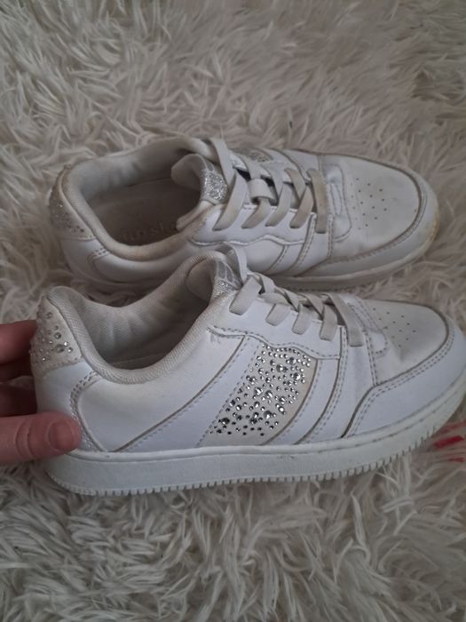 Białe adidasy dla dziewczynki w cekiny 34