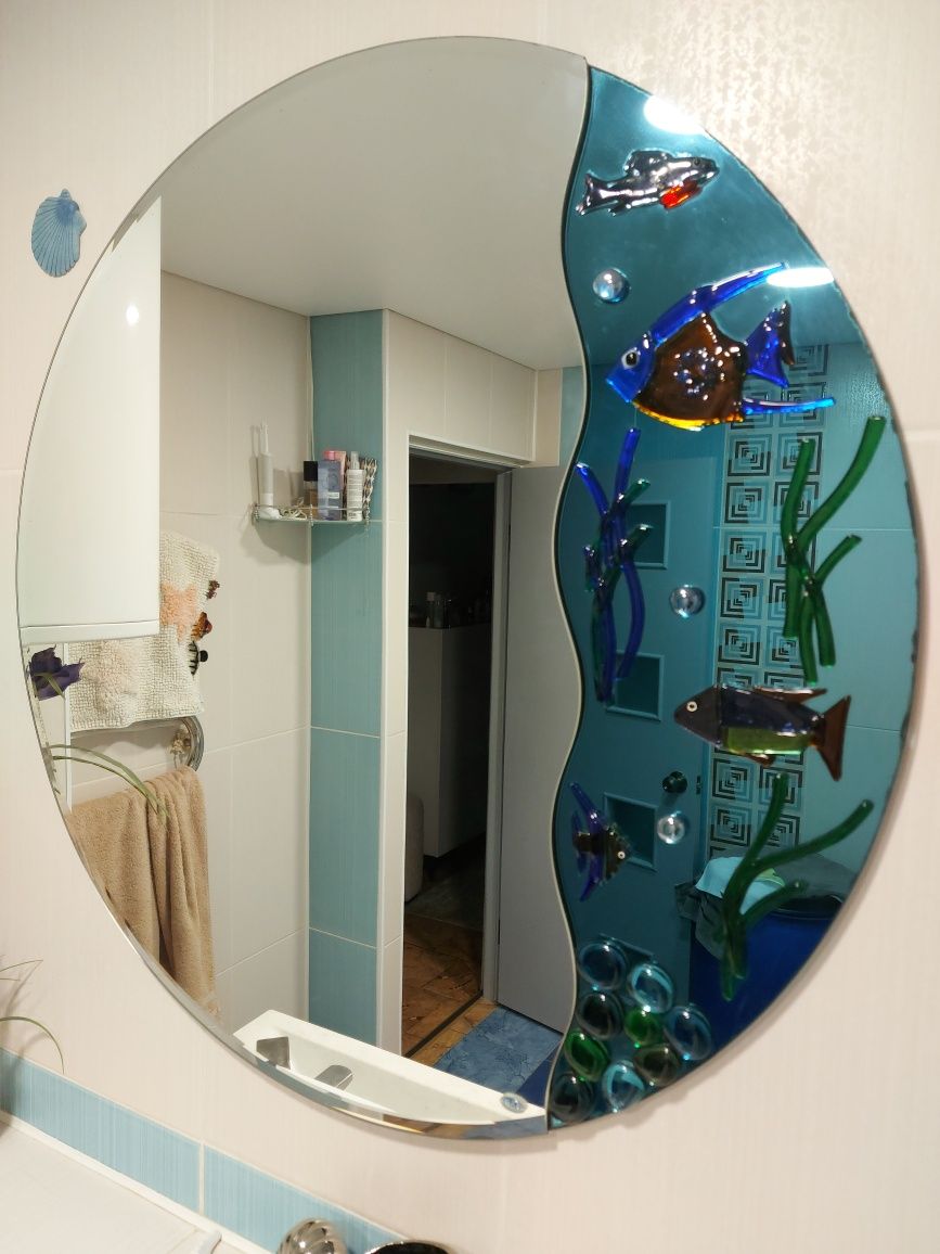 Зеркало в ванную 80×80