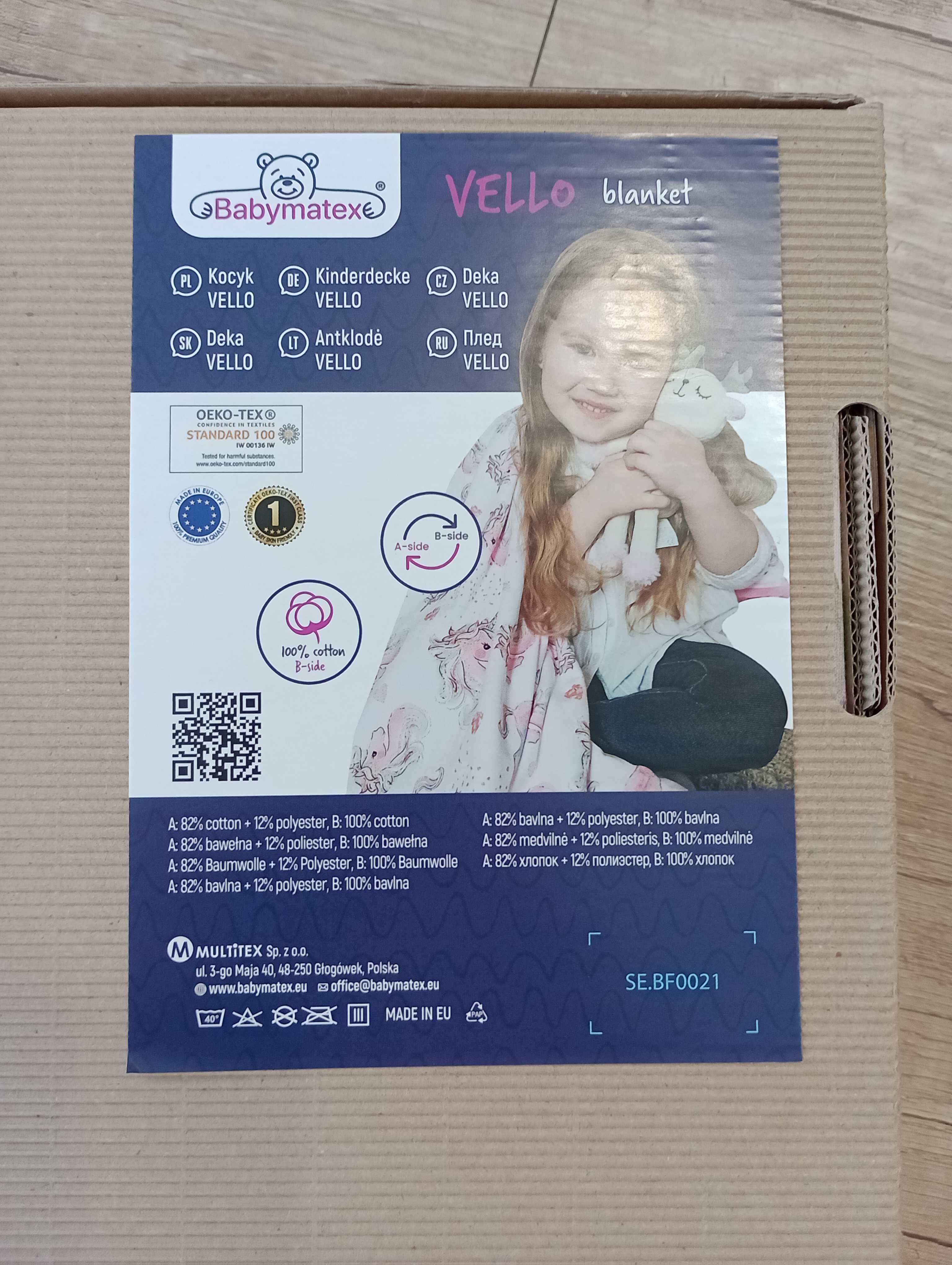 Nowy kocyk Vello Babymatex dla dziecka/niemowlaka