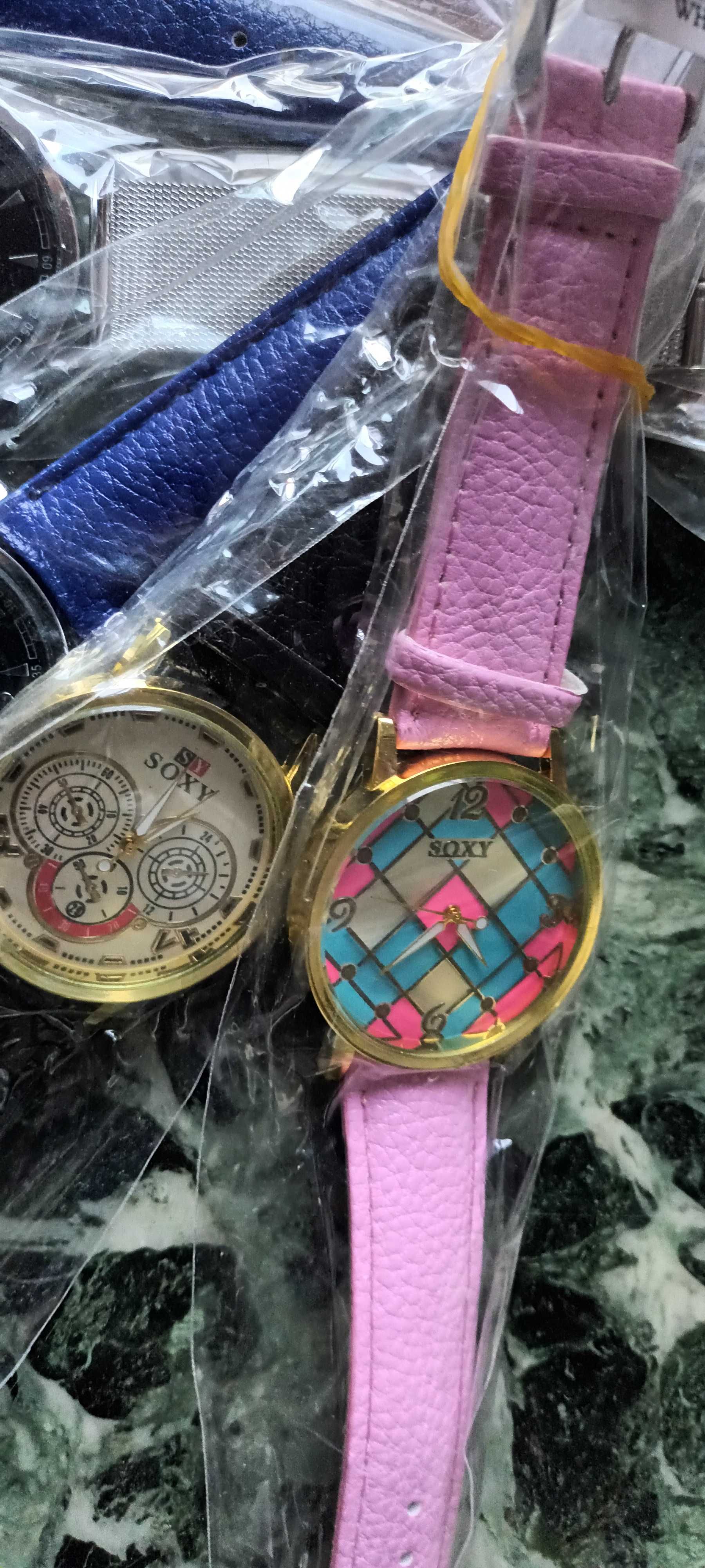 Elegancki modny trendy zegarek pozłacany złotem 18 karat damski męski