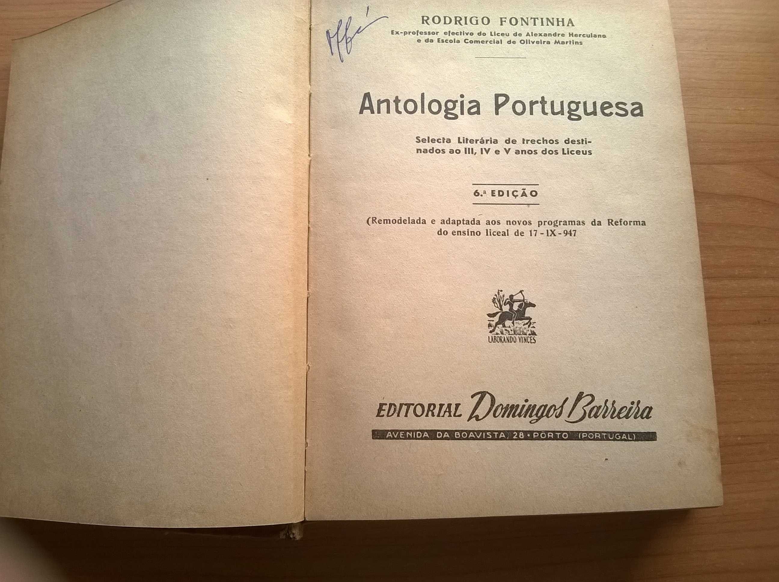 Antologia Portuguesa - Rodrigo Fernandes Fontinha