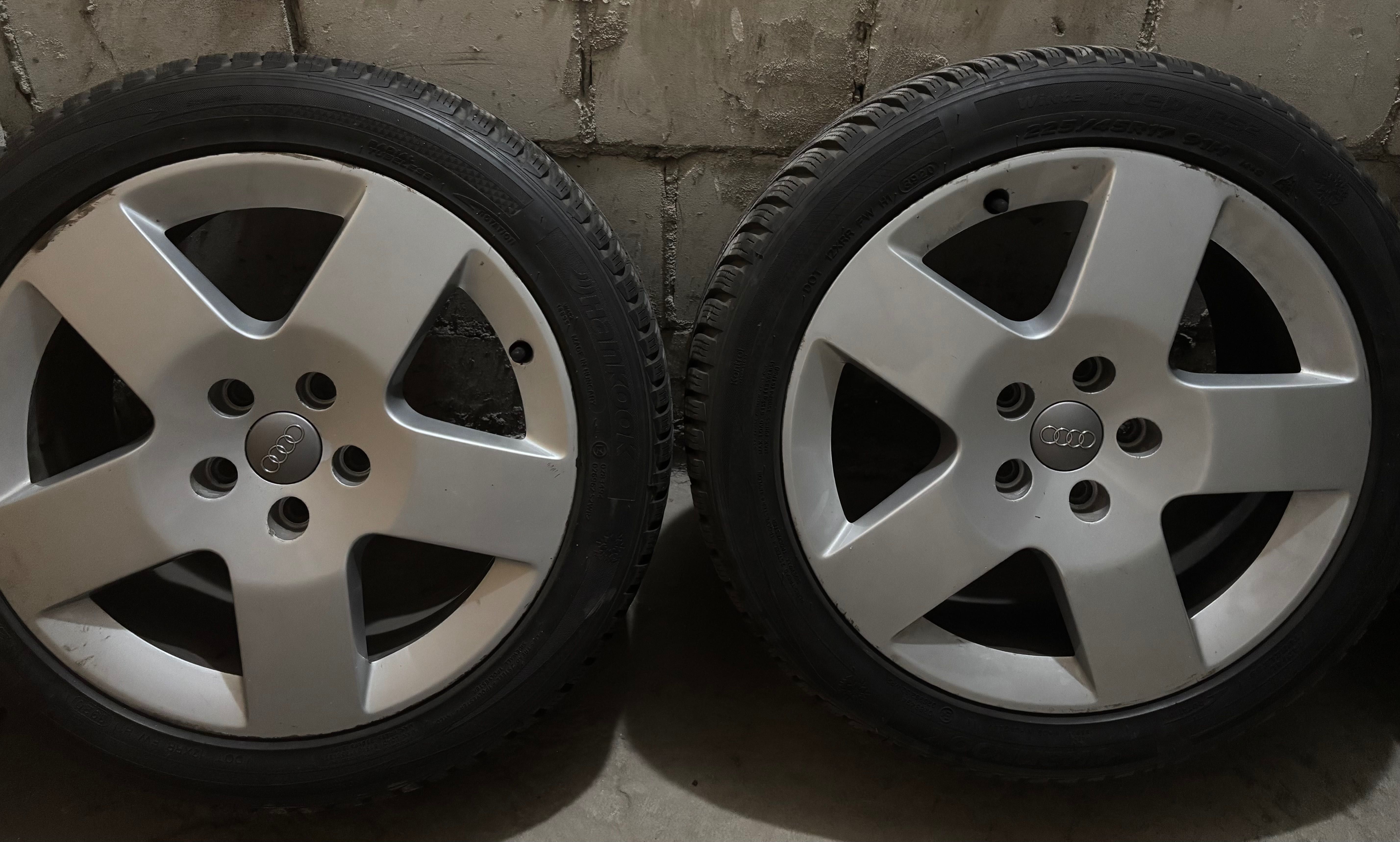 Felgi aluminiowe z oponami zimowymi 5x112, 225/45R17