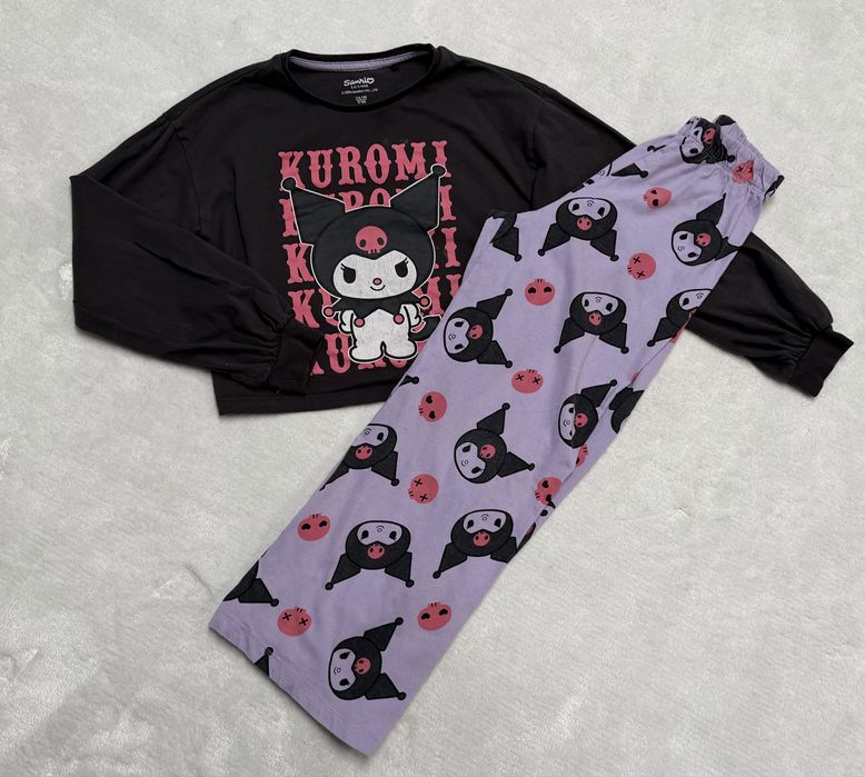 Saniro pizama kuromi jesień długi rękaw spodnie 134/140 9/10 l
