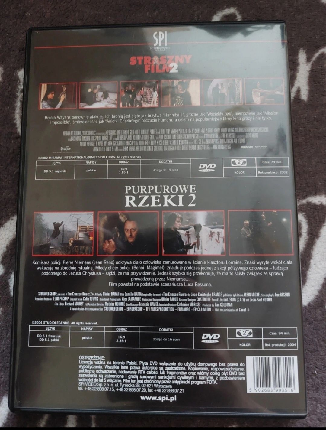 Płyta dvd z dwoma filmami