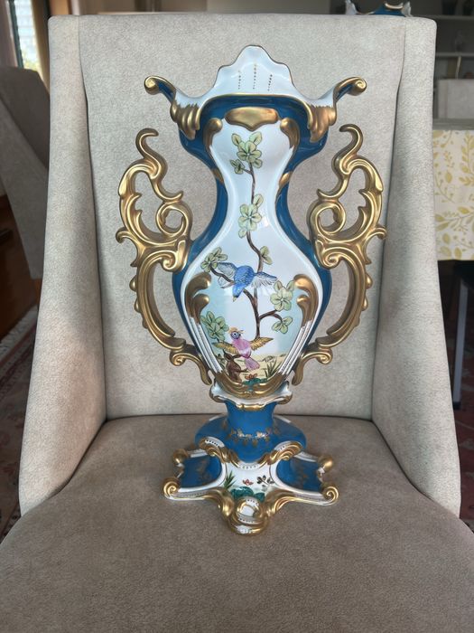 Vaso decorativo Porcelanas PAC Portugal, pintado à mão