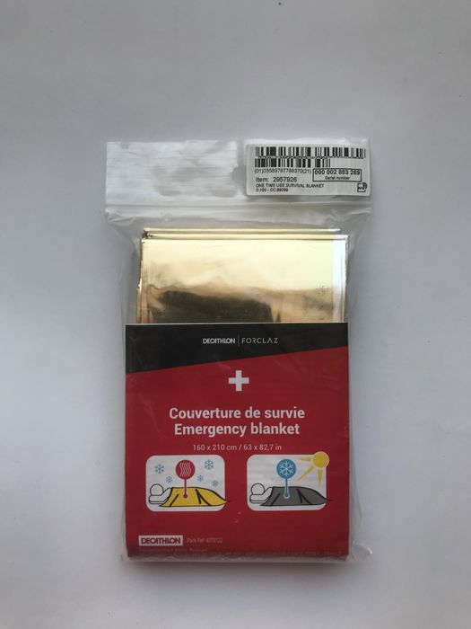 Рятувальна ковдра Decathlon.
