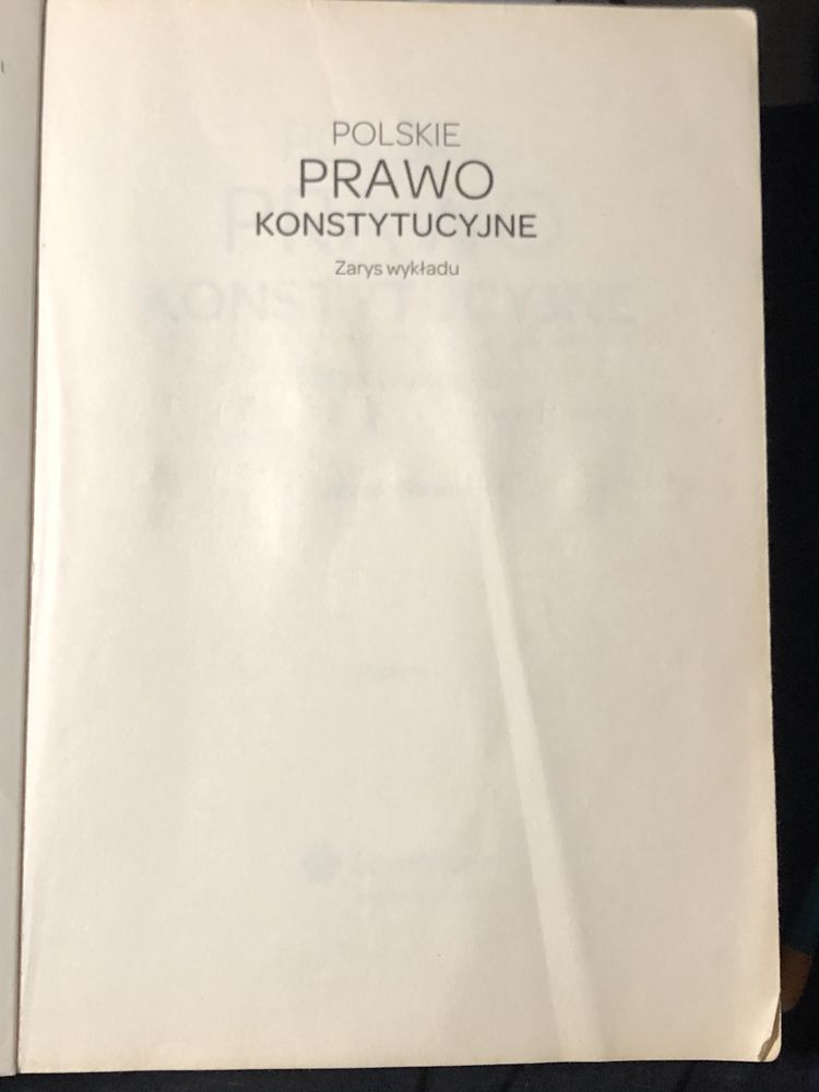 Podręcznik Polskie Prawo Konstytucyjne Leszek Garlicki wyd. 1