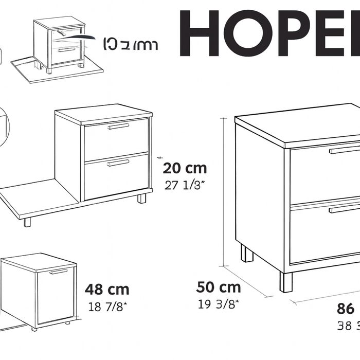 2x Mesas de cabeceira IKEA